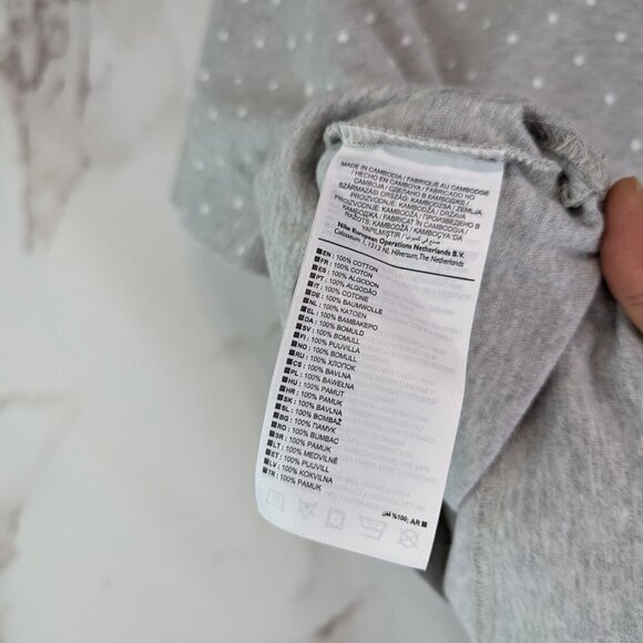 Nike T Shirt Women Small Gray Crop Tee Crop Polka Dot Yellow Short Sleeve 930539 - Picture 10 of 12